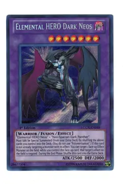 Yugioh- 1X Elemental HERO Dark Neos - Secret - 1st Edition - LCGX-EN059 - LP - Image 1