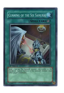 Yugioh- 1X Cunning of the Six Samurai - Super - 1st Edition - GLAS-EN061 - LP - Image 1