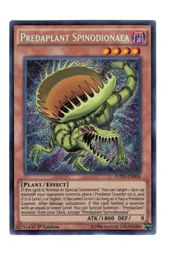 Yugioh- 1X Predaplant Spinodionaea - Secret - 1st Edition - FUEN-EN004 - NM - Image 1