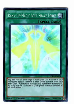 Yugioh- 1X Rank-Up-Magic Soul Shave Force - Super Rare - 1st - WIRA-EN028 - NM - Image 1