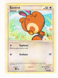 ~ESP~ SPANISH Sentret 80/123 HGSS HeartGold Soulsilver Pokemon Card (LB1) - Image 1