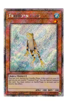 Yugioh- 1X Treeborn Frog - Platinum Secret - 1st Edition - RA03-EN161 - NM - Image 1