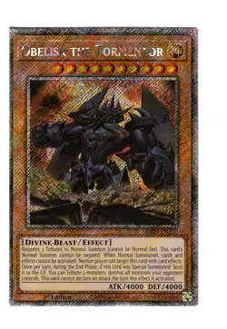 Yugioh- 1X Obelisk the Tormentor - Platinum Secret - 1st - RA03-EN230 - NM - Image 1