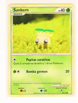 ~ESP~ SPANISH Sunkern 85/123 HGSS HeartGold Soulsilver Pokemon Card (LB1) - Image 1