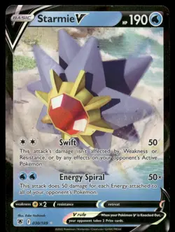Pokemon Cards Starmie V 030/189 Astral Radiance Holo V Rare NM - Image 1