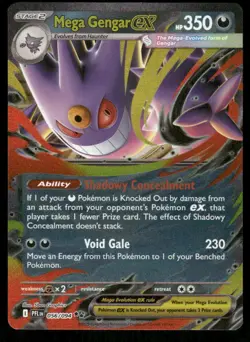 Pokemon Cards Mega Gengar ex 056/094 Phantasmal Flames Double Rare NM *7 - Image 1