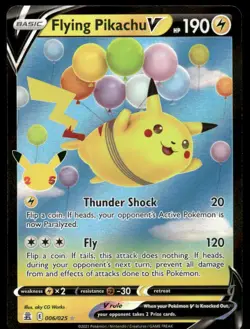 Pokemon Cards Flying Pikachu V 006/025 Celebrations Holo V Rare NM - Image 1