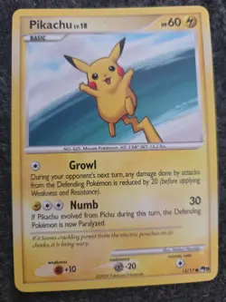 Pokemon Card 2009 POP Series 9 Common Pikachu 15/17 - Image 1