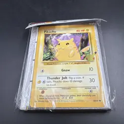 Pokemon Jumbo Pikachu Promo Card Binder 25th Anniversary Stamped Base Set NEW 820650809606 - Image 2