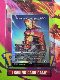 Iron Man, Titan of Innovation Foil Borderless Marvel Super Heroes NM MTG - Image 1