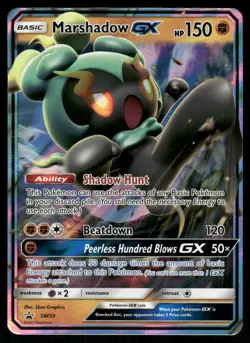 Pokemon Cards Marshadow GX SM59 Sun & Moon Promo LP - Image 1
