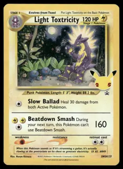 Pokemon Cards Light Toxtricity SWSH137 Sword & Shield Promo Holo Promo LP *2 - Image 1