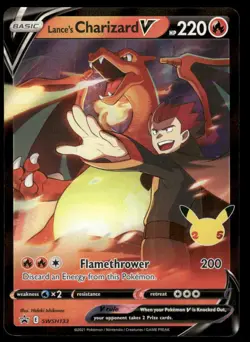 Pokemon Cards Lance's Charizard V SWSH133 Celebrations Promo LP *13 - Image 1