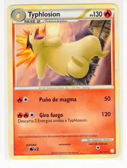 ~ESP~ SPANISH RARE Typhlosion 32/123 HGSS HeartGold Soulsilver Pokemon Card (HG) - Image 1