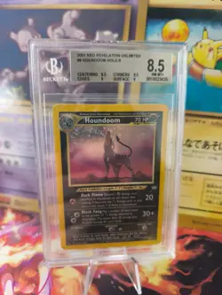 Pokemon Karte Card Houndoom Hundemon Neo Revelation Holo English Beckett BGS 8.5 - Image 1