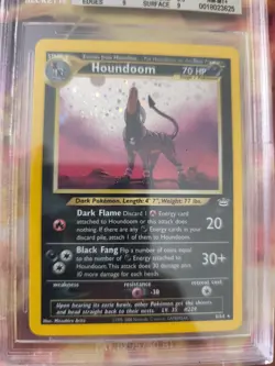 Pokemon Karte Card Houndoom Hundemon Neo Revelation Holo English Beckett BGS 8.5 - Image 3