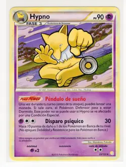 ~ESP~ SPANISH RARE Hypno 23/123 HGSS HeartGold Soulsilver Pokemon Card (HG) - Image 1