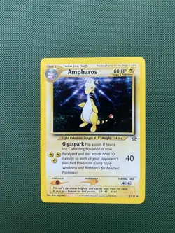 Pokemon TCG Ampharos Neo Genesis Holo Card 1st Edition Rare 1/111 LP - Image 1