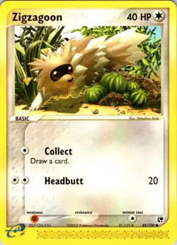 Zigzagoon 85/100 Sandstorm Pokemon Card Reverse Holo LP TCG singles English - Image 1