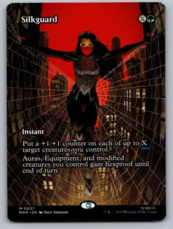 Silkguard (Borderless) 37 Marvel Universe Eternal-Legal Magic: The Gathering NM - Image 1