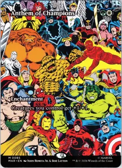 Anthem of Champions (Borderless) 85 Marvel Universe Eternal-Legal NM - Image 1