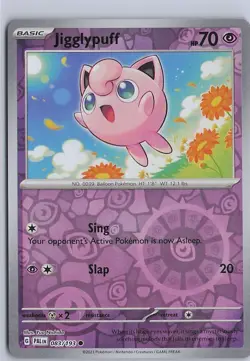 Pokemon TCG #083 /193 Jigglypuff Common Reverse Holo Paldea Evolved - Image 1
