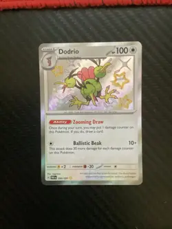 Pokemon - 200/091 Dodrio SV PAF Paldean Fates Shiny Rare Holo NM TCG - Image 1