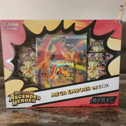 Pokemon TCG Mega Evolution-Ascended Heroes Mega Emboar ex Box Promo Booster - Image 1