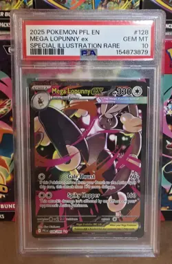 2025 Pokemon PFL EN Mega Lopunny EX #128/094 Special Illistration Rare PSA 10 - Image 1