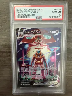 2023 Pokemon SWSH Crown Zenith GG45 FA/Deoxys VMAX PSA 10 - Image 1