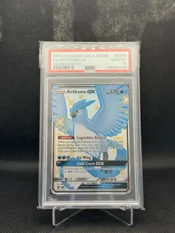 Pokemon TCG Articuno GX SV54/SV94 Hidden Fates Shiny Vault Full Art Holo PSA 10 - Image 1
