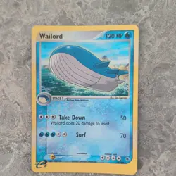 Pokemon TCG Wailord 14/109 EX Ruby & Sapphire Holo Rare EN 2003 120HP Unlimited - Image 1