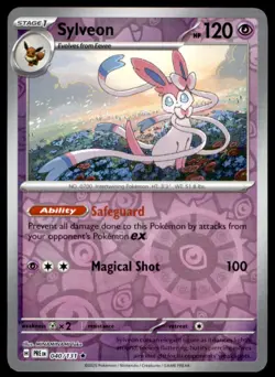 Sylveon 040/131 Holo Rare Prismatic Evolutions Pokemon Reverse Holo Near Mint - Image 1