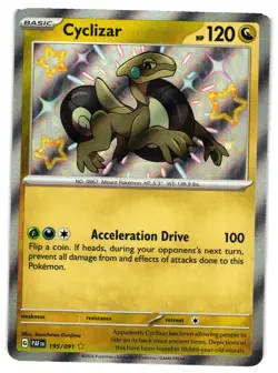 Pokemon TCG Cyclizar 195/091 Paldean Fates Shiny NM - Image 1