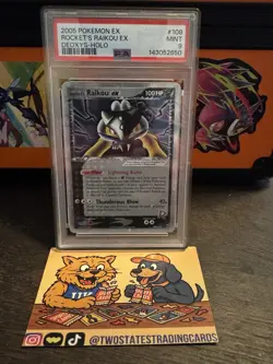 2005 Pokemon EX Deoxys-Rocket's Raikou Ex 108/107 Secret Rare Holo- PSA Mint 9 - Image 1