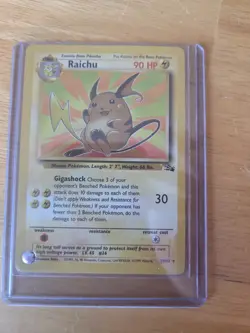 Raichu 29/62 Fossil Non-Holo Rare Pokemon TCG 1999 LP+ - Image 1
