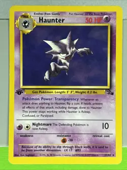 Pokemon TCG Haunter Fossil 21/62 Non-Holo Rare 1st Edition - Image 1