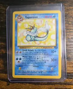 Pokemon TCG - Vaporeon 28/64 Non-Holo Rare - WOTC Jungle Unlimited - Near MINT - Image 1