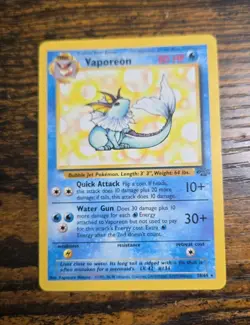 Pokemon TCG - Vaporeon 28/64 Non-Holo Rare - WOTC Jungle Unlimited - Near MINT - Image 2