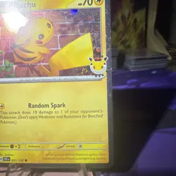 Pikachu 51/162 Cosmos Holo Pokemon Day 2026 Stamp *SWIRL* NM - Image 2
