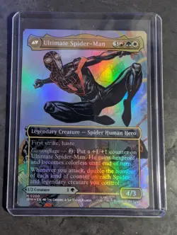 Miles Morales 0200 Borderless Foil MTG Marvel's Spider-Man Magic the Gathering - Image 2