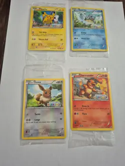 Pokemon Tcg Build A Bear Workshop Set Of 4 Cards Sealed - Image 1