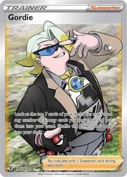 Gordie (Full Art) 201/203 - Secret Rare Full Art Pokemon Card - NM - Image 1