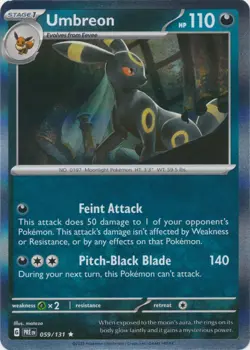 Umbreon 059/131 - SV: Prismatic Evolutions - Rare Holo - Pokemon Card - NM - Image 1