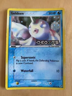 Goldeen 61/107 - EX Deoxys Stamped Holo - Vintage 2005 - Pokemon Card - Played - Image 1