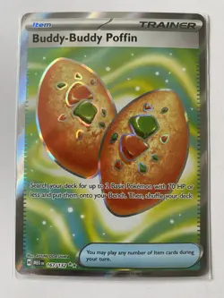 Buddy Poffin 167/132 - Mega Evolution - Secret Rare Full Art - Pokemon Card - NM - Image 1