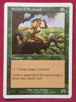 Magic The Gathering 7TH EDITION SEEKER OF SKYBREAK green card MTG SEVENTH - Image 1