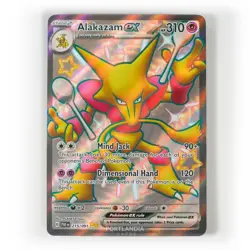 Pokemon - Alakazam ex - 215/091 - SV Paldean Fates - Shiny Rare Card - Image 1