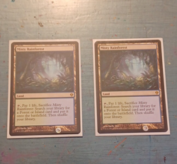 Misty Rainforest x2 Zendikar MTG Land Cards Regular Finish English 2009 - Image 1