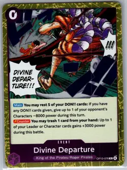 Divine Departure OP13-076 English Carrying On His Will - One Piece Card - NM - Image 1